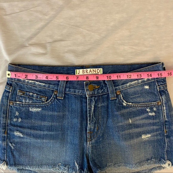 J BRAND Libra Cut Off Denim Shorts - Medium Blue, Size 27 - Picture 9 of 12